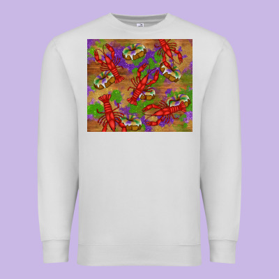 Mardi Gras Crawfish King Cake Premium Sweatshirt Designed By Ranaportraitstore