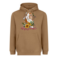 Toasted Coconut happy easter with bunny and sunflowers Heavyweight Hoodie - RanaPortraitStore