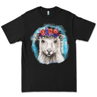 Black Sunflower Sheep With Background Premium Tee - RanaPortraitStore