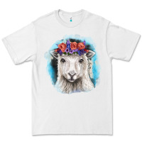 White Sunflower Sheep With Background Premium Tee - RanaPortraitStore