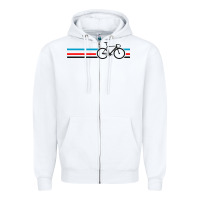 White bike stripes Zipper Hoodie - artisFamous