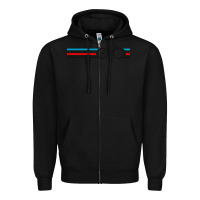 Black bike stripes Zipper Hoodie - artisFamous