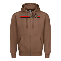Chestnut bike stripes Zipper Hoodie - artisFamous