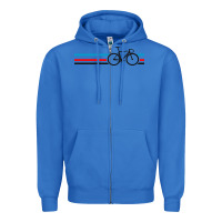 True Royal bike stripes Zipper Hoodie - artisFamous