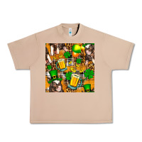 Burro St. Patrick's Day Pig With Beer And Shamrock Seamless Urban Heavy Tee - FaDigitalArtStudio