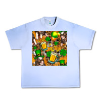 Grape Ice St. Patrick's Day Pig With Beer And Shamrock Seamless Urban Heavy Tee - FaDigitalArtStudio