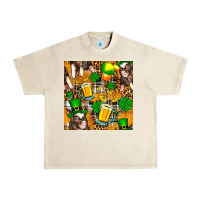 Sandshell St. Patrick's Day Pig With Beer And Shamrock Seamless Urban Heavy Tee - FaDigitalArtStudio