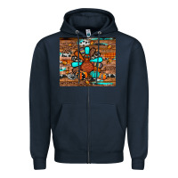 Navy turkey Zipper Hoodie - JahusDesignShop
