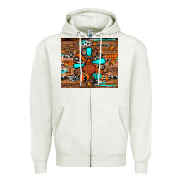 Oatmeal Heather turkey Zipper Hoodie - JahusDesignShop