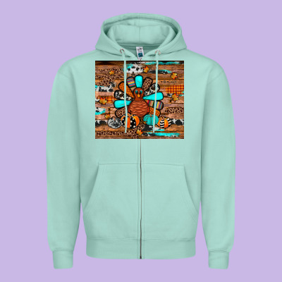 Turkey Zipper Hoodie Designed By Jahusdesignshop
