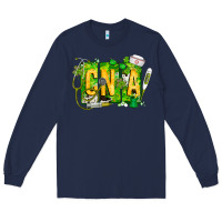 Navy St. Patricks Day Cna Long Sleeve Tee - CowhideDigitalArt