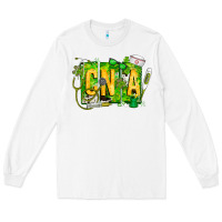 White St. Patricks Day Cna Long Sleeve Tee - CowhideDigitalArt