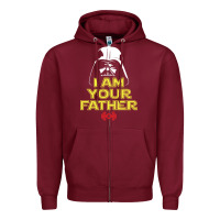Burgundy i am your father darth vader for dark Zipper Hoodie - artisFamous