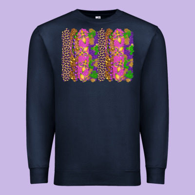 Mardi Gras Brushstrokes Premium Sweatshirt Designed By Ranaportraitstore