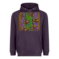 Plum mardi gras king cake leopard Heavyweight Hoodie - RanaPortraitStore