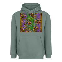 Sage mardi gras king cake leopard Heavyweight Hoodie - RanaPortraitStore