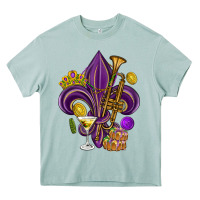 Arona Fleur de lis Mardi Gras Heavy Core Tee - HowdyJamesFarm