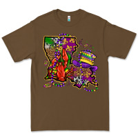 Cacao mardi gras louisiana map Premium Tee - OliviaCreatesArt