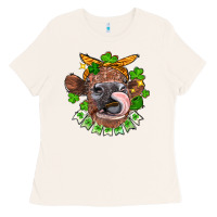 Bone St. Patrick's Day cow Ladies Tee - FaDigitalArtStudio