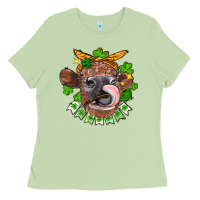 Matcha St. Patrick's Day cow Ladies Tee - FaDigitalArtStudio