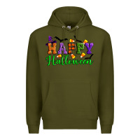 Army Green Happy halloween Premium Hoodie - Artiststas