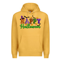 Mustard Happy halloween Premium Hoodie - Artiststas
