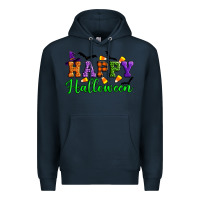 Navy Happy halloween Premium Hoodie - Artiststas