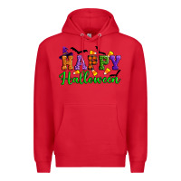 Red Happy halloween Premium Hoodie - Artiststas