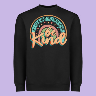 Be Kind Heavyweight Sweatshirt Designed By Jahusdesignshop