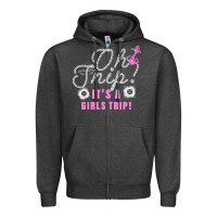 Charcoal Heather oh snip it's a girls trip for dark Zipper Hoodie - artisFamous