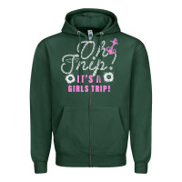 Sports Green oh snip it's a girls trip for dark Zipper Hoodie - artisFamous