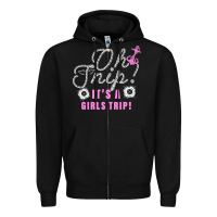 Black oh snip it's a girls trip for dark Zipper Hoodie - artisFamous