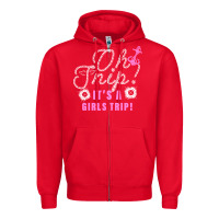 Red oh snip it's a girls trip for dark Zipper Hoodie - artisFamous
