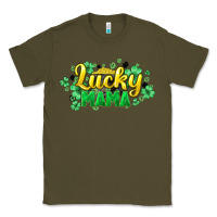 Army Green lucky mama st patricks Classic Tee - HowdyJamesFarm