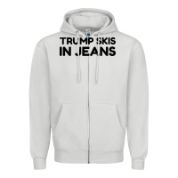Trump Skis In Jeans Zipper Hoodie | Teevron