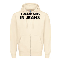Sandshell trump skis in jeans Zipper Hoodie - artisFamous