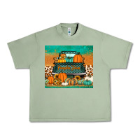 Oil Green pumpkin farm truck tumbler Urban Heavy Tee - Jasminsmagicworld