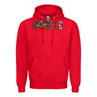 Red gobble Zipper Hoodie - JahusDesignShop