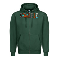 Sports Green gobble Zipper Hoodie - JahusDesignShop