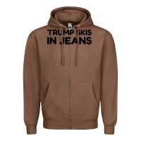 Chestnut trump skis in jeans Zipper Hoodie - artisFamous