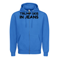 True Royal trump skis in jeans Zipper Hoodie - artisFamous