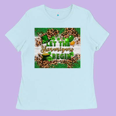 Let The Shenanigans Begin Ladies Tee Designed By Fadigitalartstudio
