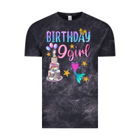 Cloud Black Birthday Girl 9 Vintage Tee - BundleAndBundleShop