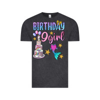 Vintage Black Birthday Girl 9 Vintage Tee - BundleAndBundleShop