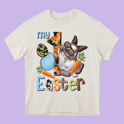 My First Easter Boy Easter Day Heavy Core Tee Designed By Howdyjamesfarm