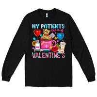 Black My Patients is Valentines Long Sleeve Tee - CowhideDigitalArt
