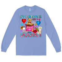 Colony Blue My Patients is Valentines Long Sleeve Tee - CowhideDigitalArt
