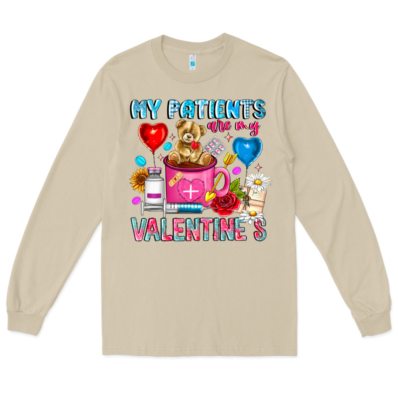 My Patients Is Valentines Long Sleeve Tee by CowhideDigitalArt | Teevron