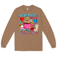 Toasted Coconut My Patients is Valentines Long Sleeve Tee - CowhideDigitalArt