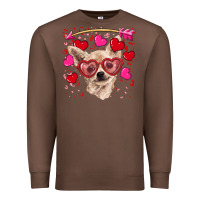 Chestnut valentine's day  chihuahua Premium Sweatshirt - RanaPortraitStore